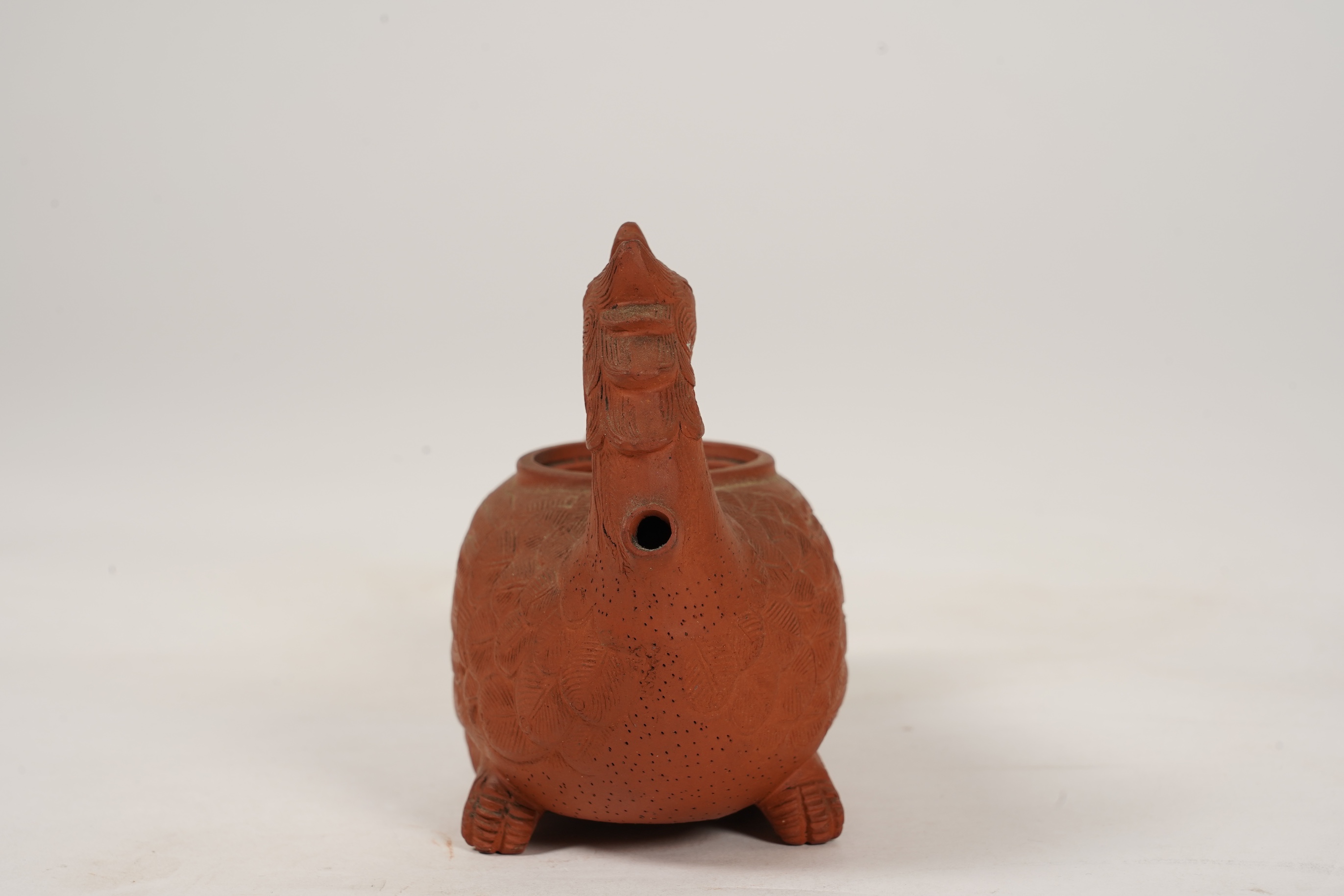 A Chinese Yixing 'Phoenix' teapot, late Qing dynasty